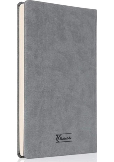 2022 14x20 Cm Günlük Termo Deri Ajanda Gri Gri