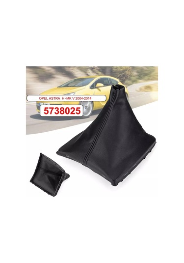 Power Resulting Opel Astra H İçin Deri Vites Topuzu Kapağı Siyah 175025913 Siyah