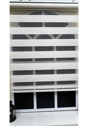 Storburada Zebra Stor Sert Plastik Kasalı Ekru Perde Stb 400v02-pd Ekru