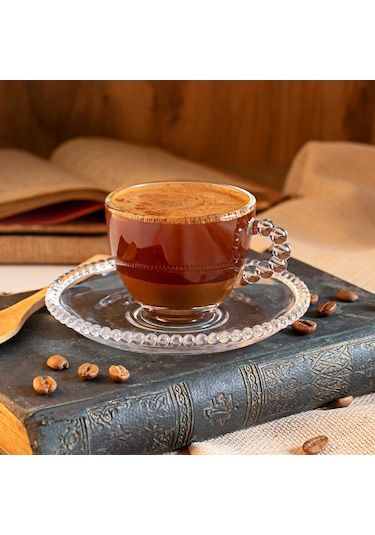 Perotti 12602 6 lı Kahve Fincanı Cam Kahve Fincan Takımı