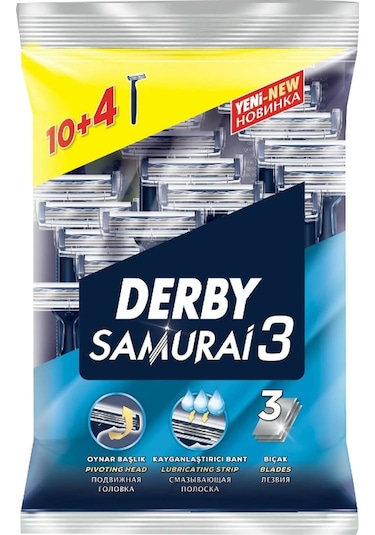 Derby Samurai 3 Tıraş Bıçağı 14'lü