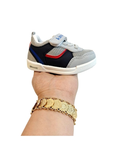 Kinetix Hornet Fx Gri Cırtlı Bebe Erkek Çocuk Spor Ayakkabı Gri