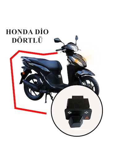 Honda Dio Dörtlü Tuşu Uyumlu, Dayanıklı Ve Pratik Kullanım 1.resim