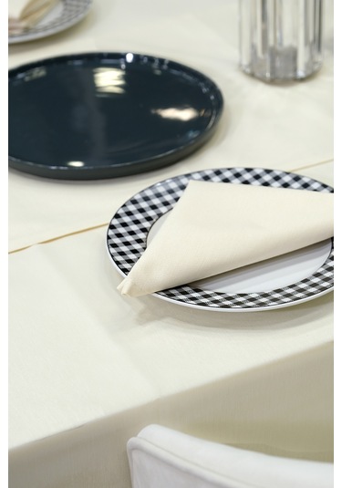 Dream Kumaş Peçete Modelleri Leke Tutmaz Kumaş Peçete Çeyiz Seti 6lı Paket Bej