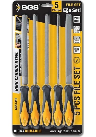Sgs 5 Parça Eğe Seti 8''-200 Mm Sgs1359