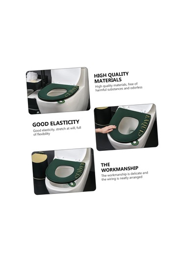 Pcs Zarif Tuvalet Kapak Kapağı Koyu Yıkanabilir Esnek Tuvalet Koltuğu Ped Ev Dekor Koyu Mavi