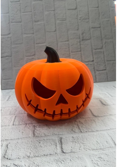 Kapaklı Balkabağı Dekor Kutusu 21 15 Cm Halloween Temalı Saklama