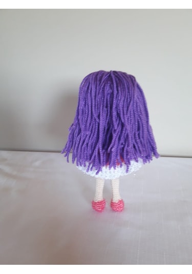 Amigurumi Mor Saçlı Minik Kız Bebek