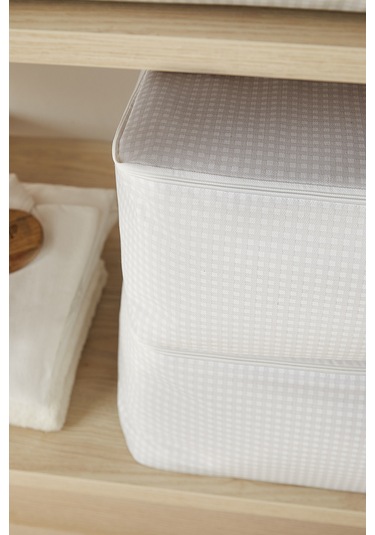 Home Wave 4'lü Mega Boy Gri Pötikare Baza Altı Hurç Set 74 x 46 x 22 cm