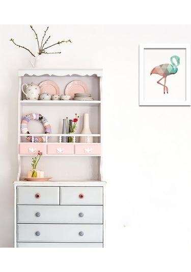 Suntek Tuval Modern Dekor Duvar Sanatı Boyama Resim Flamingo