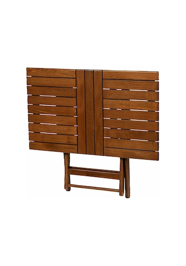 Bahçeme Kaş 60X100 Katlanabilir Ahşap Bahçe Balkon Masası