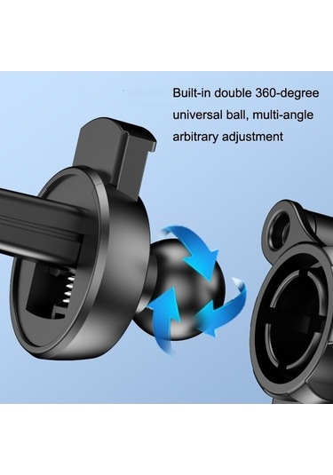 Wondernest 2 Adet Jq006 Yapışkanlı Evrensel Dönen Araç Hava Çıkışı Telefon Tutucu Koyu Siyah Siyah