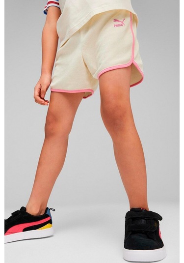 Puma Summer Camp Classıcs Çocuk Şort 62436487 Ekru