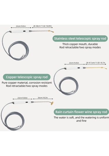 Reedark Çim Ve Bahçe Paslanmaz Çelik Su Hortumu Püskürtücü H48013 1