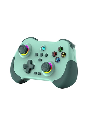 Z01 Pc/ps4/ps3/Apple Uyumlu iOS/switch/android Telefon Tv Tablet Titreşimli Rgb Bluetooth Joystick Gamepad Yeşil