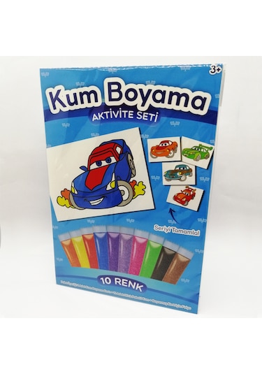 Süper Yarışçı Araba Kum Boyama Aktivite Seti