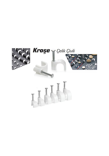 Çelik Beton Çivili Kroşe 1 Numara - 4 Mm Kordon Kroşe (100 Adet)