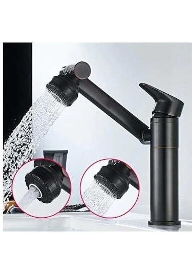 Fleko K11011-c Siyah Akrobat Lavabo Bataryası