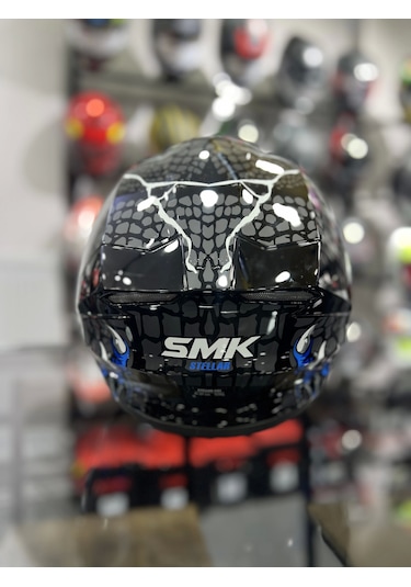 Smk Stellar Taotei Kapalı Motosiklet Kaskı Mavi