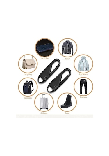 Siyah 5/10/15 Adet  Çıkarılabilir Fermuar Kafası Anında Fermuar Tamir Takımları Fermuar Kaydırıcı Dıy Dikiş Zanaat Dikiş Kitleri Fermuarlar 10pcs