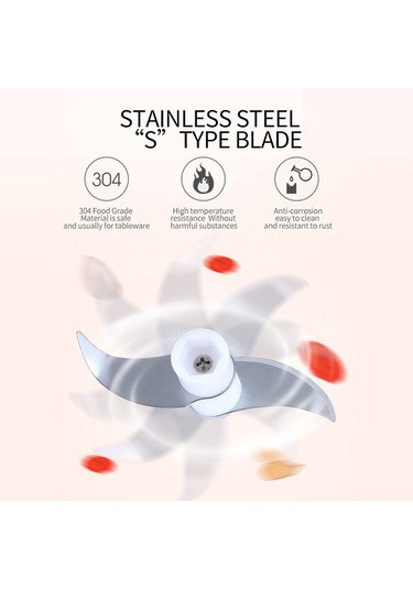 Monyee Usb Şarjlı Elektrikli 100ml Sebze Sarımsak Kesici, Et Parçacığı Makinesi Yeşil Renk Yeşil