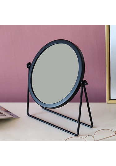 Suntek Metal Dekoratif Ayna 360 Döner Makyaj Aynası Araçları Braket Tipi Siyah