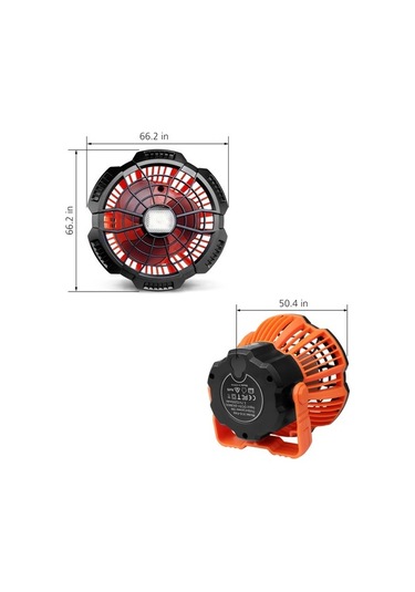 2-ın-1 Kamp Fanı Fener Kamp Balıkçılık Için Çadır Fan Ly1l7f Turuncu