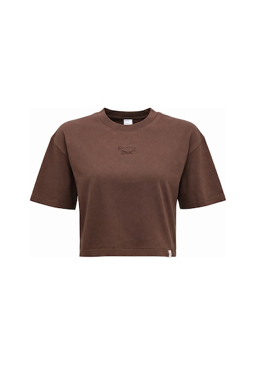 Reebok Sally Tee Kahverengi Kadın Kısa Kol T-shirt 000000000102690242 Kahverengi