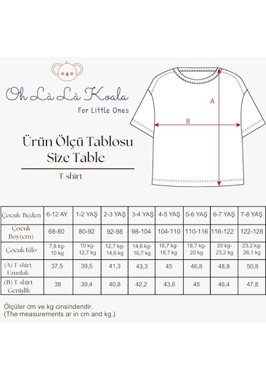 Oh La La Koala Siyah Bisiklet Yaka Oversize T-shirt Bebek - Çocuk SIYAH
