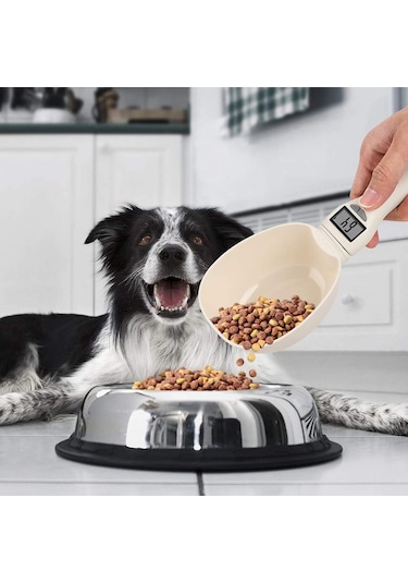 Kaşık Tartısı, Köpek Maması, Elektronik Ölçüm Kaşığı, Dijital Beyaz