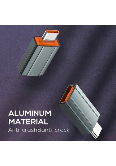 Dofolink Lc140 Gri Alüminyum Type-c Çevirici: Otg, Şarj Ve Veri Transferi - Usb Anahtar, Klavye, Oyun Kolu Bağlantısı