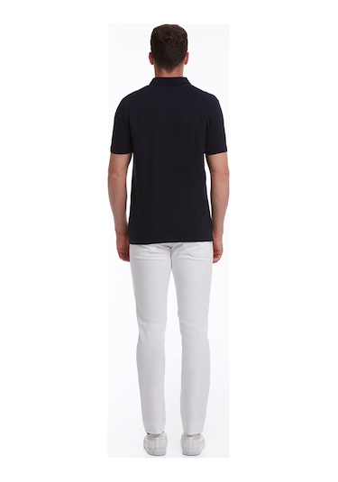 Hatemoğlu 530814658 Regular Fit Pamuk Polo Yaka Erkek Tişört Lacivert