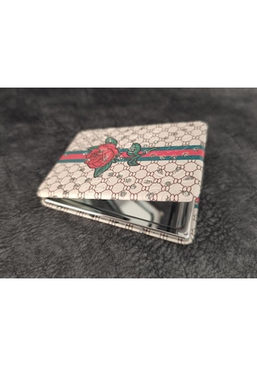 Cep Ayna Gül Makyaj Çanta Seyahat Taşınabilir Ayna Kozmetik Büyüteç Kompakt Çok  Renkli