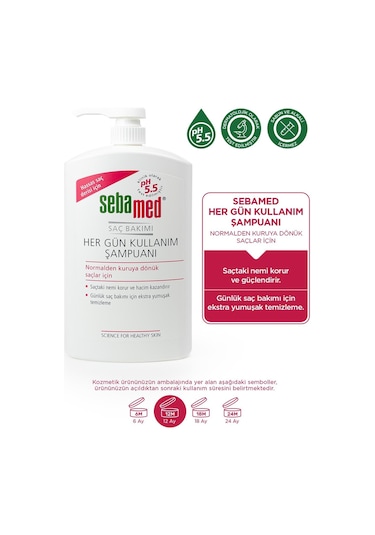 Sebamed Besleyici Onarıcı Kuru ve Hassas Saç Tipine Özel Her Gün Kullanım Günlük Saç Bakım Şampuanı 1000 ML