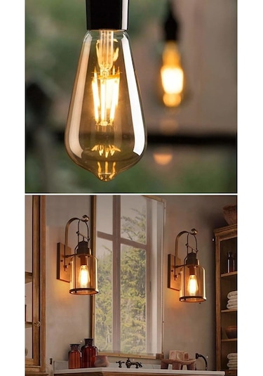 6w St64 Rustik Led Ampul E27 Duy Flemanlı Tasarruflu Vintage