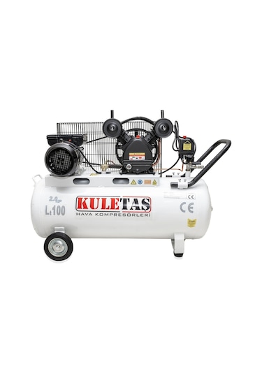 Kuletaş 2 Hp 8 Bar 100 LT Çift Kafa Hava Kompresörü