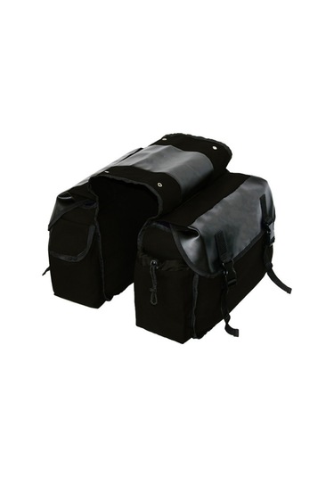 Hombey Açık Hava Çantası Motosiklet Büyük Kapasiteli Eyer Çantası Motosiklet Sürüş Seyahat Tuval Su Geçir Siyah