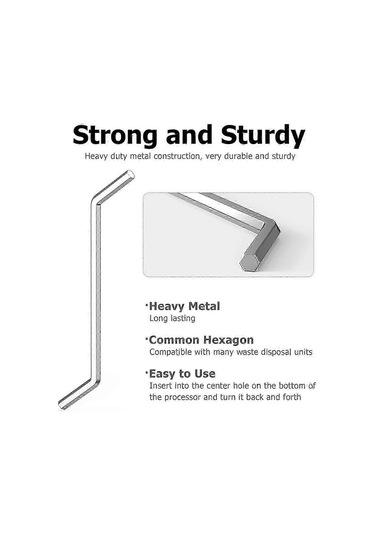 Çöp Öğütücü Anahtarı, 2'li Paket Çöp Öğütücü Altıgen Anahtar Aleti Insinkerator Garbagp20211224490 Gümüş İle Uyumlu Diğer