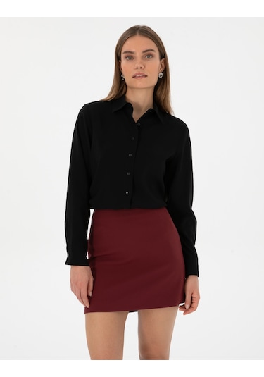 Pierre Cardin Kadın Siyah Gömlek Desenli 50318195-vr046 Siyah