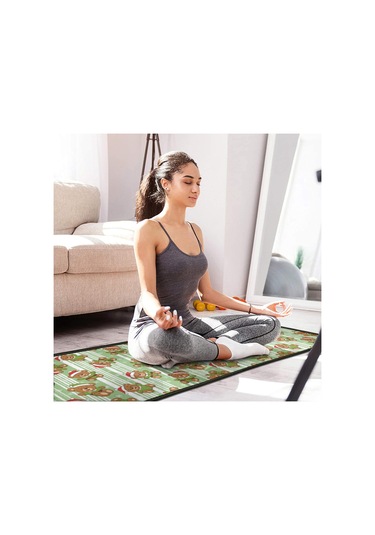 Noel Desenli 2'li Mutfak Matı, Anti-yorgunluk, Yastıklı Ve Kaymaz, Mutfak Ve Ofis İçin Noel Ayı Çizgili