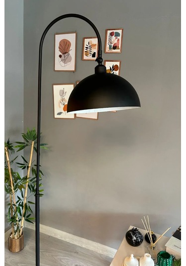 Bamyum Siyah Lambader Hareketli Başlık Modern Dekoratif Metal Oturma Çalışma Odası Lambası Siyah