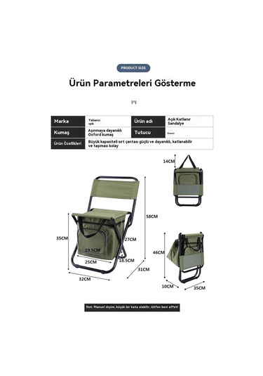 Jian Fan Taşın Dışmekan Katlanır Sandalye Üç Birdir Aradaşez Uzun Mavi Mavi