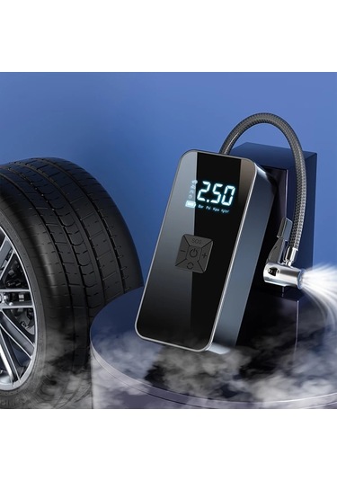 Xuweiwei Araba Hava Şişirme Cihazı Kablosuz Çift Kullanım Taşınabilir Çok Fonksiyonlu Elektrikli Hava Pompası Araba Ve Motosiklet Lastikleri İçin