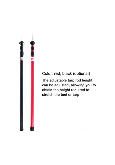 Novahub Hafif Paslanmaz Çadır Direği, Ayarlanabilir Boyutlu, Rüzgar Dirençli, Plaj Kamp İçin Kırmızı Kırmızı