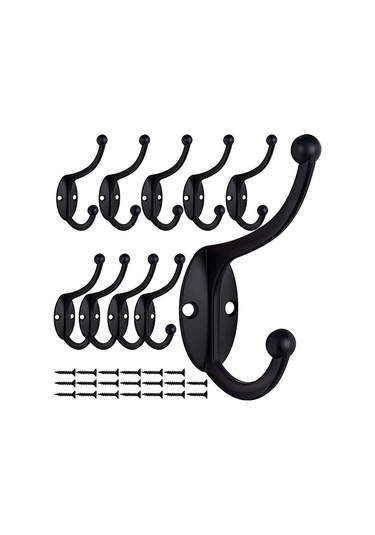 10 Kanca + 20 Vida Bir Paket Dolap Palto Askısı Amerikan Palto Askısı, Qd Diğer