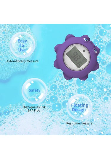Xindoker Bebek Banyo Su Sıcaklık Ölçer, Akıllı Sessiz Alarm Ve Zamanlayıcı İle Uyku Dostu Kutuplama Oyuncak, Abs Malzeme İle Güvenli Kullanim