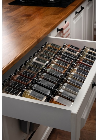 Mienda Home 36 Parça Baharatlık Şeffaf-lego Stand Çok Amaçlı Düzenleyici-mhydklego36-organizer Şeffaf