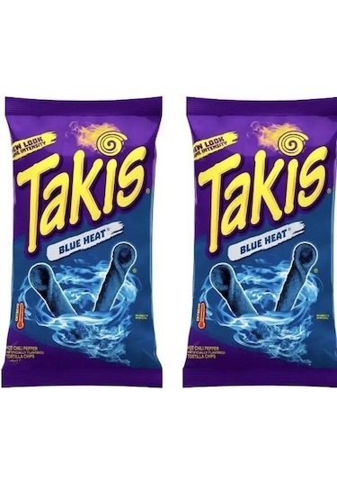 Takis Blue Heat 90 G Limon Aromalı Acı Biberli Çeşnili Mısır Çerezi 2 Adet