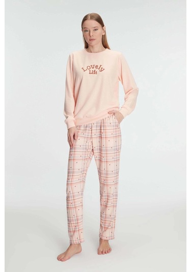 Pamuklu Kışlık Uzun Kol Kadın Pijama Takım SOMON