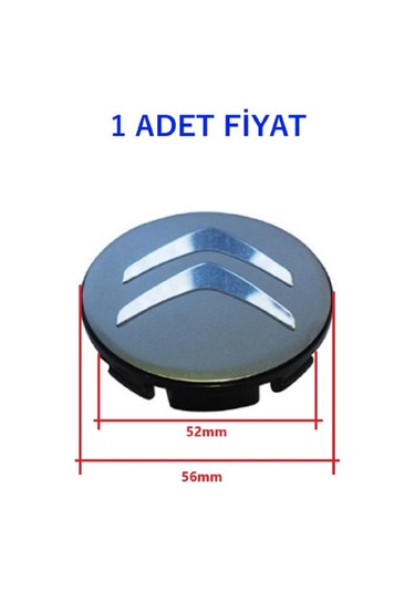 Jant Göbek Arması 56-52mm Gri Renk Cıtroen